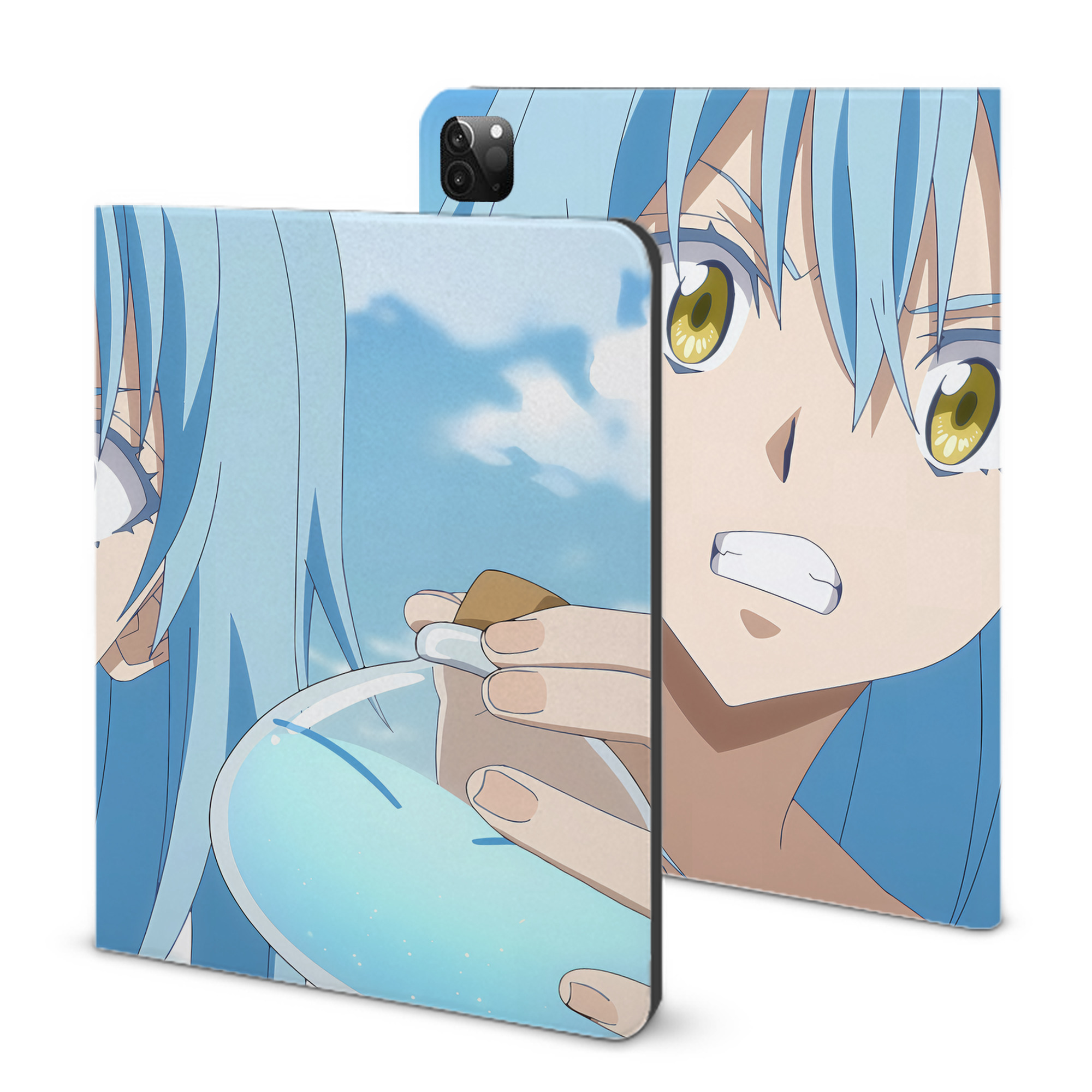 （画像用） 転スラ Regarding Reincarnated to Slime IPadケース ペンホルダー付き ブックスタイルデザイン